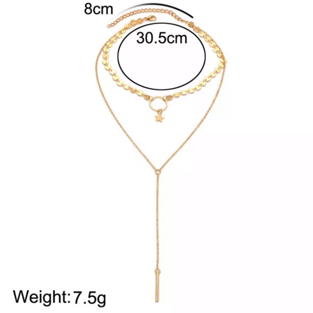 🆕 Gold Layered Choker Necklace - Picture 5 of 5